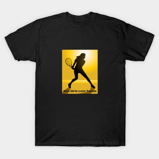 Tennis Girl T-Shirt by haizuladri78